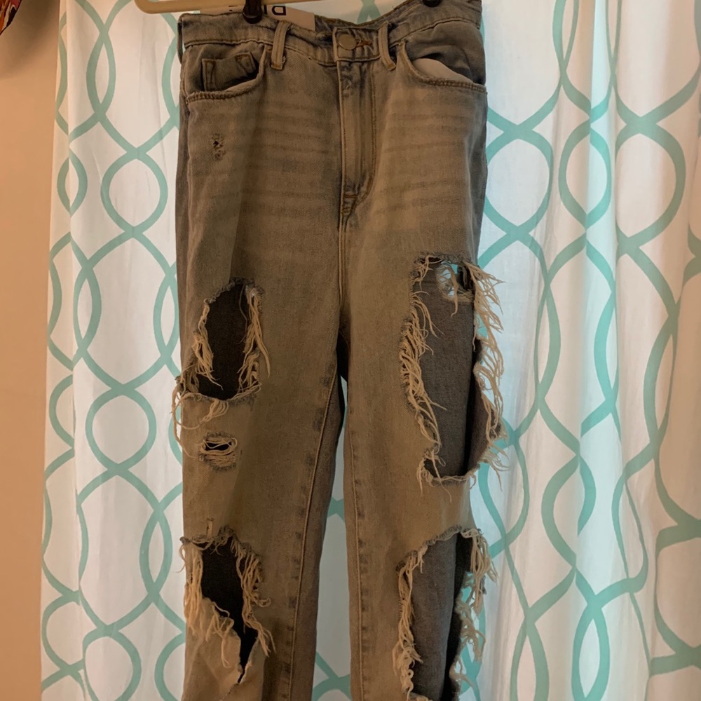Light wash ripped BDG baggy jeans